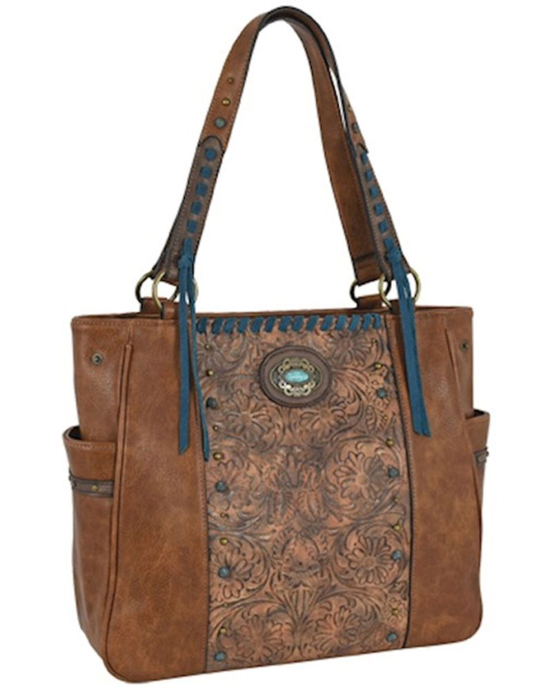 Justin Women's Floral Tooled Tote Bag