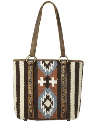 Ariat Women's Southwestern Tooled Tote Bag