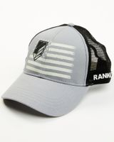 Rank 45 Men's Rubber Logo Flag Patch Mesh-Back Ball Cap