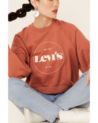Levi's Women's Mauve Circle Logo Pullover Sweatshirt