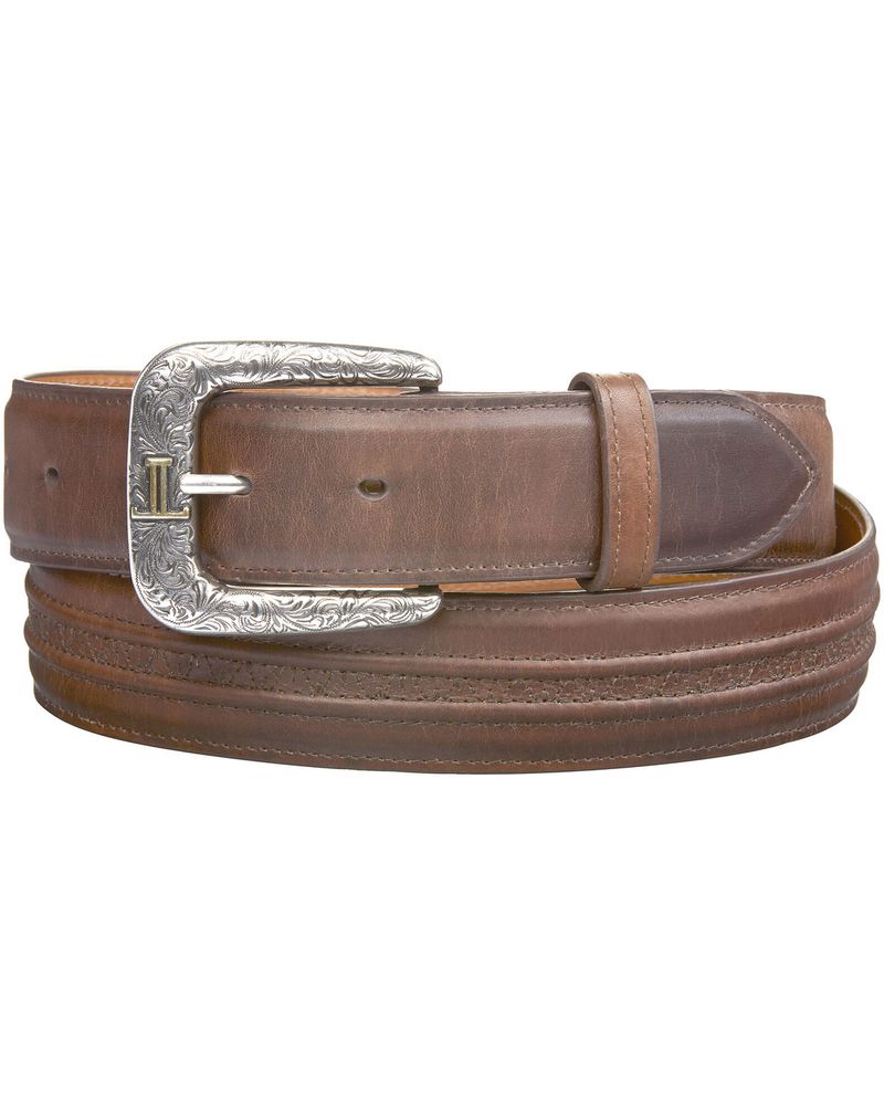 Lucchese Men's Burnished Calf Smooth Leather Belt