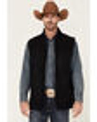 Cody James Core Men's Charcoal Southwestern Print Zip-Front Steamboat Vest