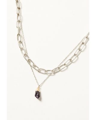 Shyanne Women's Layered Chunky Chain Stone Necklace