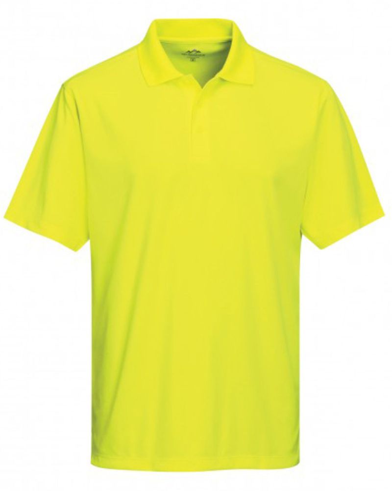 Tri-Mountain Men's Bright Green 4X Vital Mini-Pique Short Sleeve Work Polo Shirt - Big