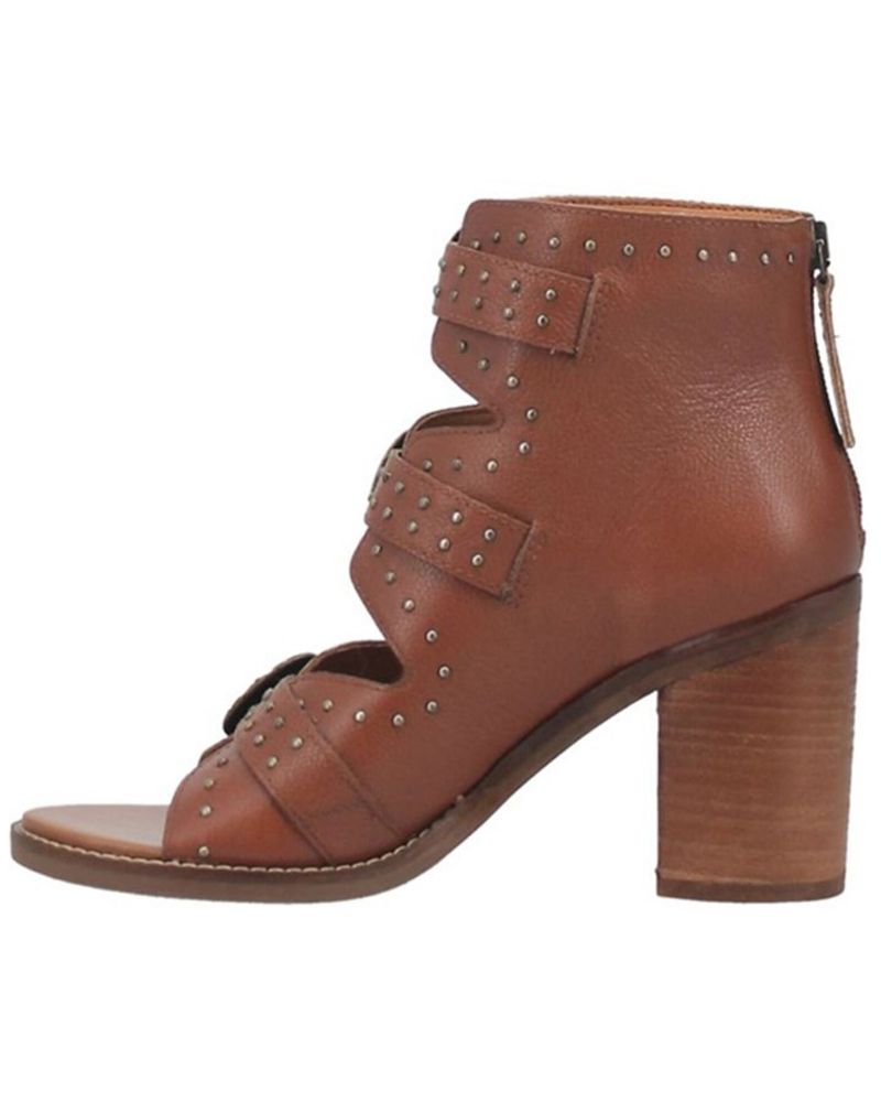 Dingo Women's Ziggy Leather Studded Buckle Sandals