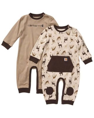 Carhartt Infant-Boys' Deer Print Coverall Onesie Set - 2-Piece