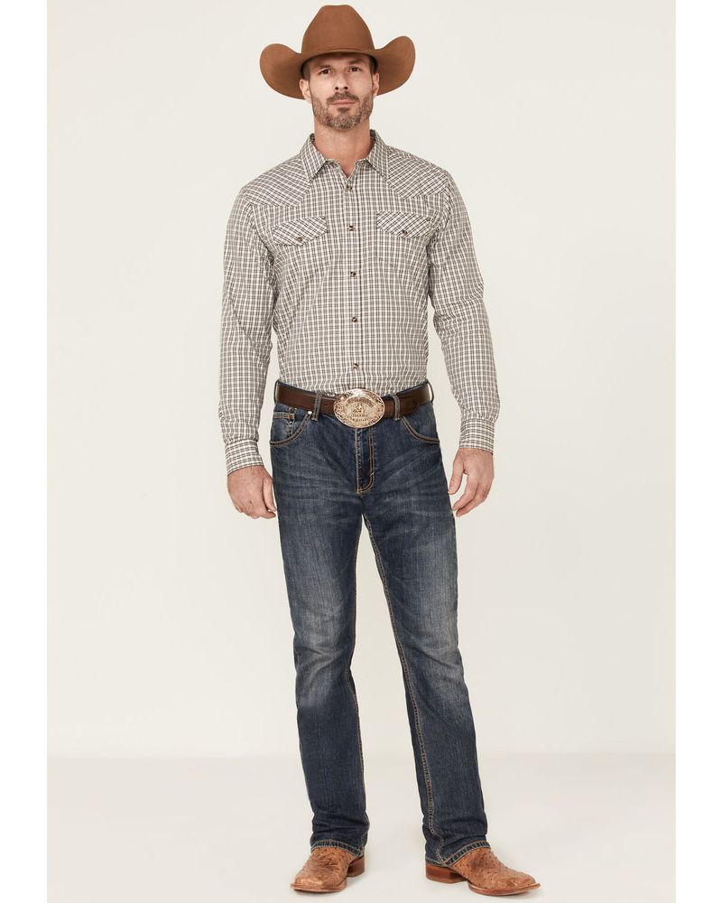 Gibson Men's Stonewall Plaid Long Sleeve Snap Western Shirt