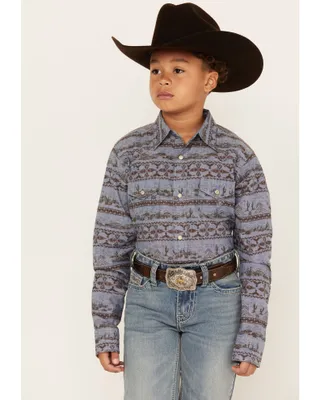 Ariat Boys' Haddington Retro Fit Long Sleeve Snap Western Shirt
