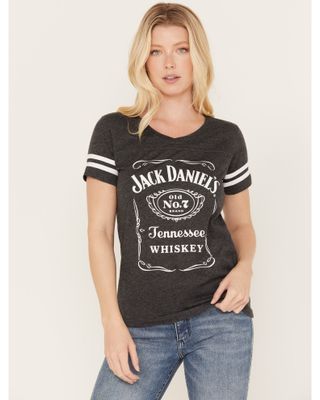 Jack Daniels Women's Label Football T-Shirt