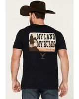 Changes Men's My Land Rules Yellowstone Graphic T-Shirt
