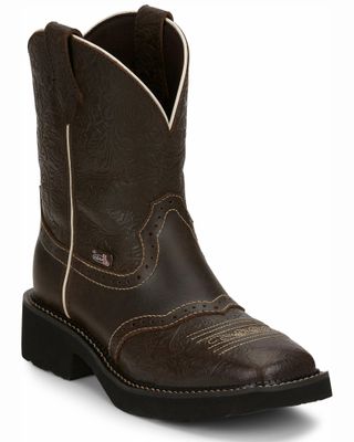 Justin Women's Mandra Brown Western Boots - Square Toe