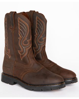 Cody James Men's Western Pull On Work Boots - Round Toe