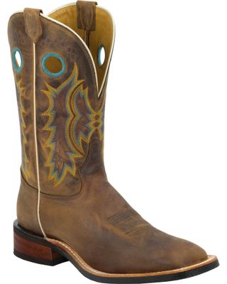 Tony Lama Suntan Century Americana Cowboy Boots - Broad Square Toe