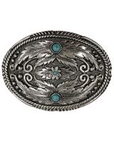Cody James Men's Fancy Feathers Turquoise Buckle