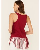 Shyanne Women's America The Beautiful Graphic Fringe Tank Top