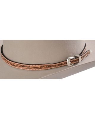 Embossed Leather Hat Band