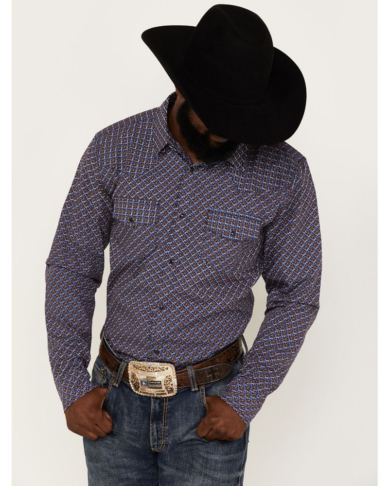 Gibson Men's Basic Solid Long Sleeve Pearl Snap Western Shirt