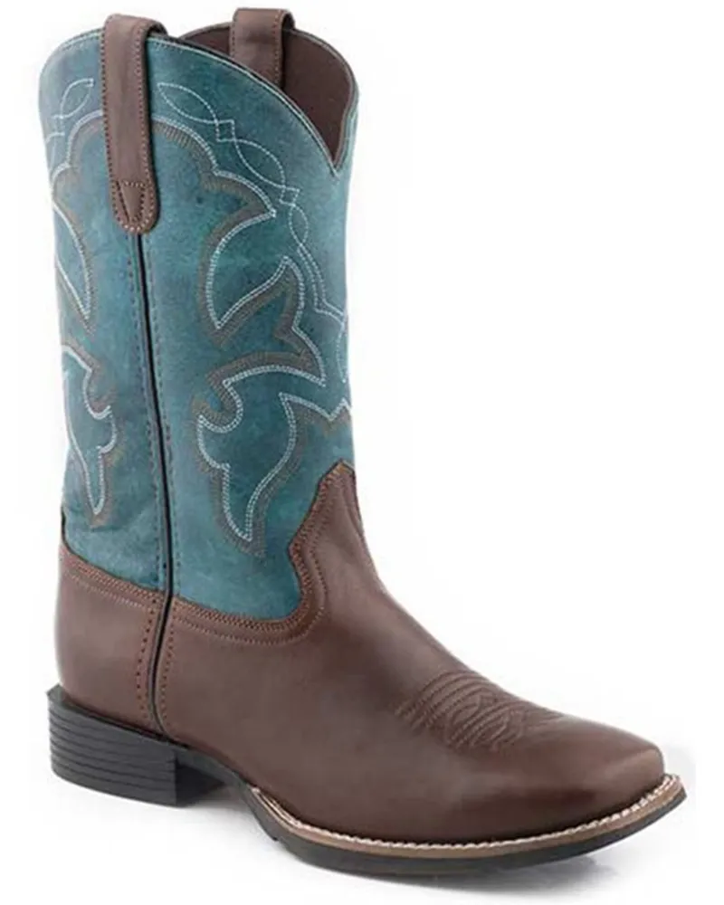 Roper Men's Monterey Tumbled Vamp Performance Western Boots - Square Toe