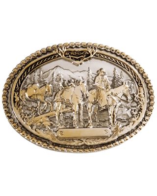 Montana Silversmiths Pack Horse and Rider Buckle