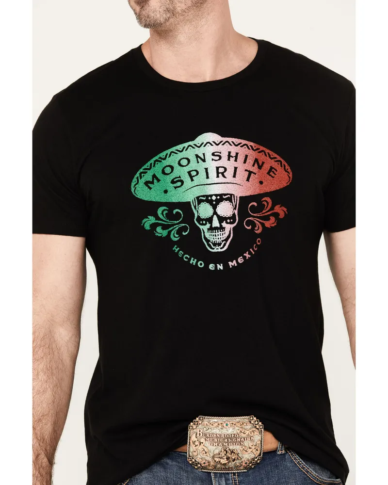 Moonshine Spirit Men's Sombrero Short Sleeve Graphic T-Shirt