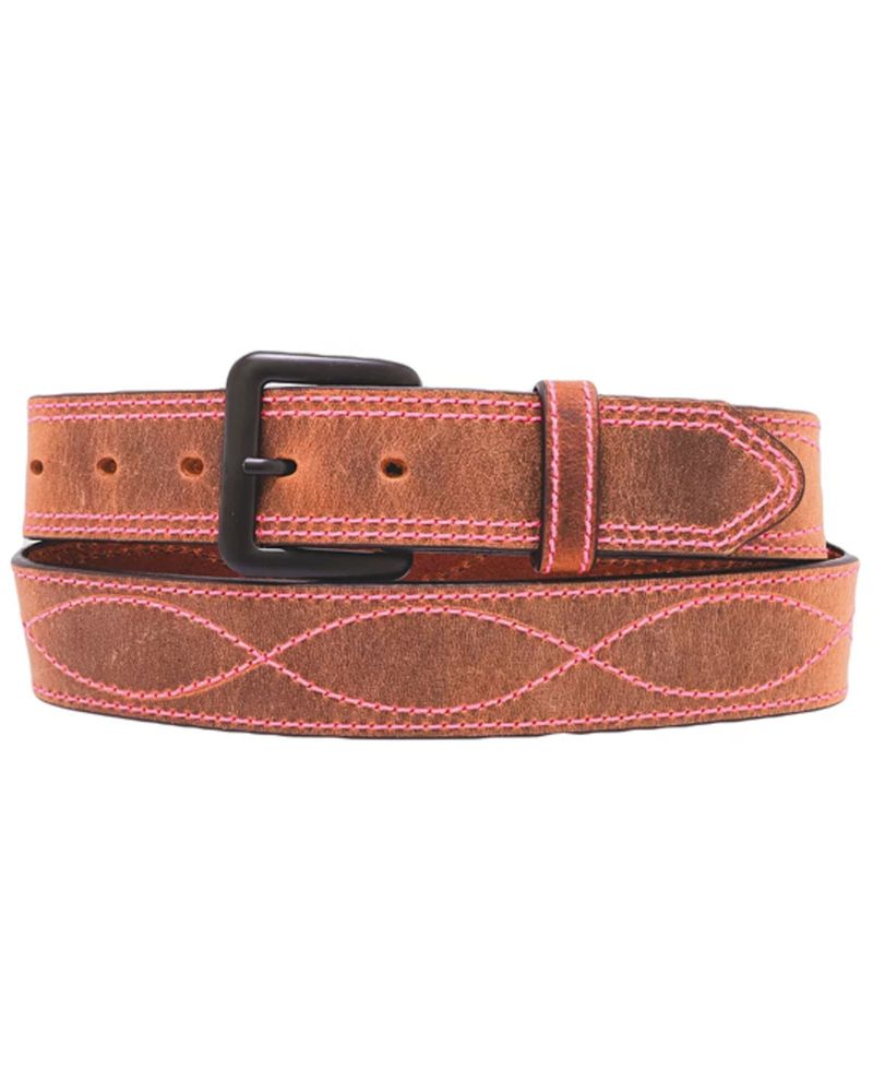 Boot Stitch Belt, Western Stitched Leather Belt