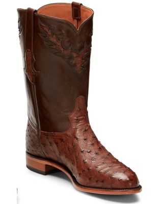 Tony Lama Men's Exotic Ostrich Skin Western Boots - Round Toe