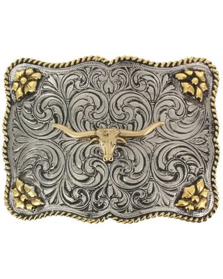 1 1/2 Scalloped Longhorn Western Buckle Belt - AndWest