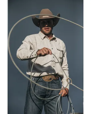 Blue Ranchwear Men's Ticking Stripe Snap Western Workshirt