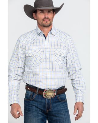 Resistol Men's American Med Plaid Long Sleeve Western Shirt