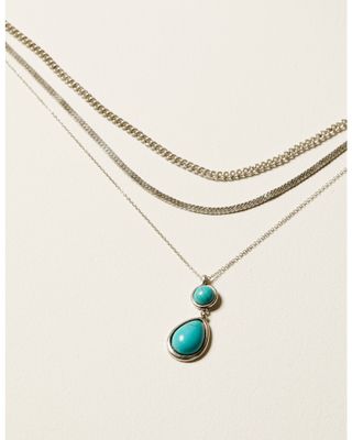 Shyanne Women's Turquoise & Silver Multilayer Necklace
