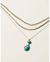 Shyanne Women's Turquoise & Silver Multilayer Necklace