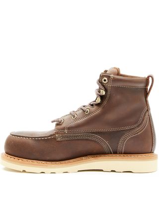 Hawx Men's Dark Brown USA Moc Wedge Work Boots