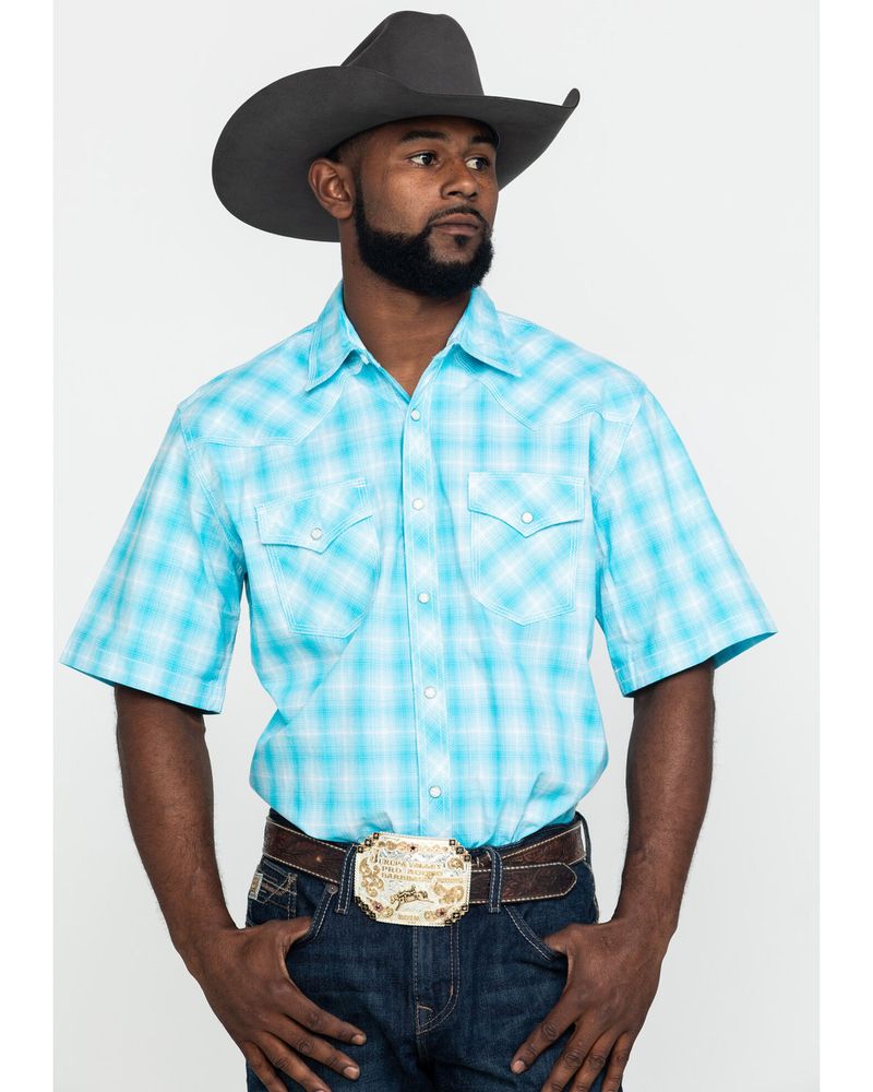 Wrangler 20X Men's Advanced Comfort Plaid Short Sleeve Western Shirt |  Alexandria Mall