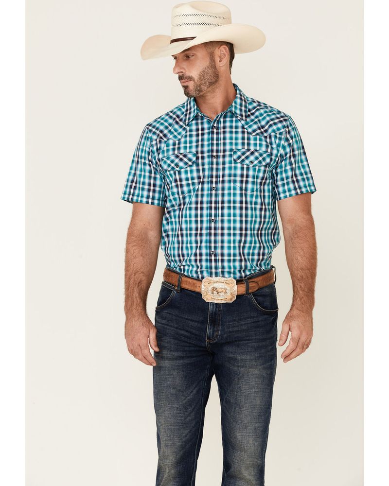 Gibson Men's Montage Plaid Short Sleeve Snap Western Shirt
