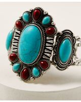 Shyanne Women's Wild Soul Large Turquoise & Red Cuff Bracelet