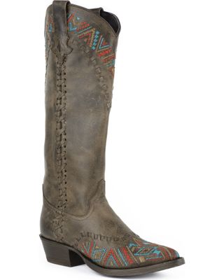 Stetson Women's Doli Aztec Embroidered Western Boots