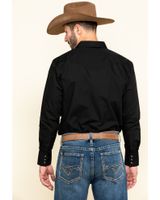 Gibson Men's Black Lava Basic Solid Long Sleeve Snap Western Shirt