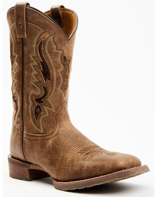 Laredo Men's Distressed Leather Western Boots - Broad Square Toe