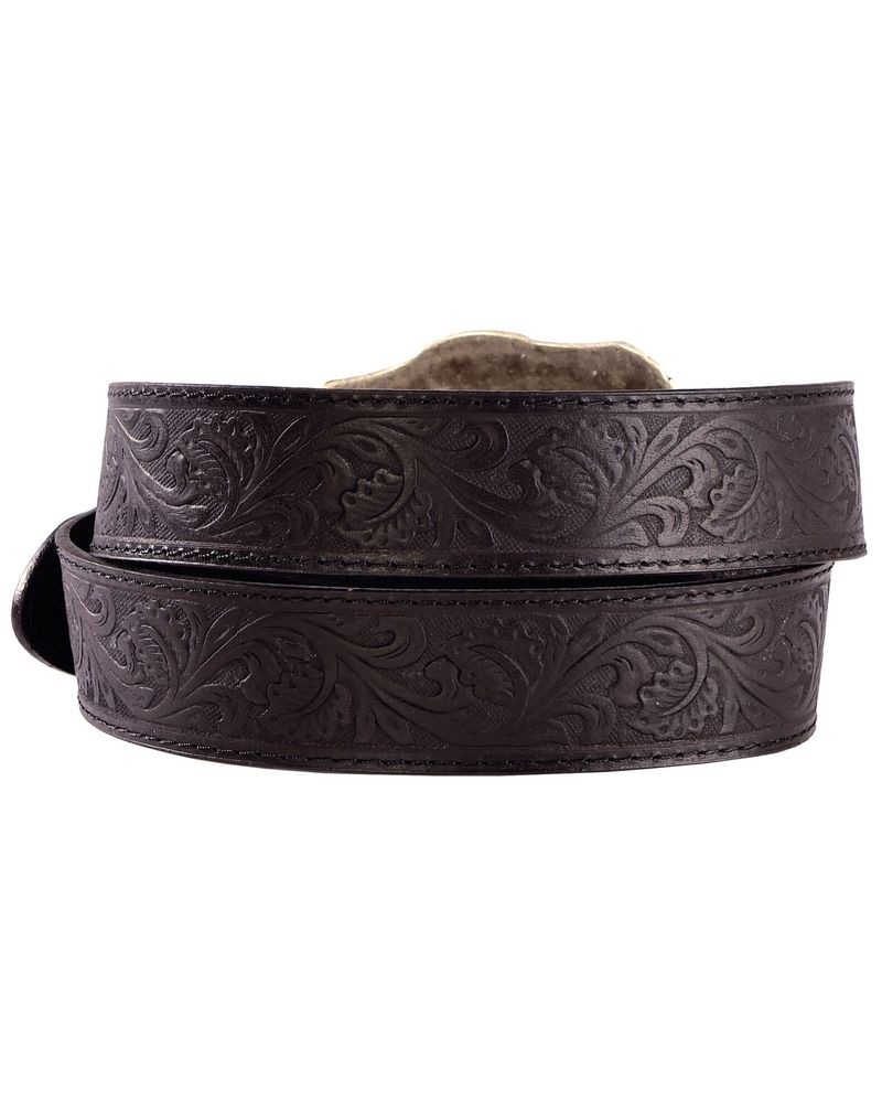 1 1/2 Scalloped Longhorn Western Buckle Belt - AndWest