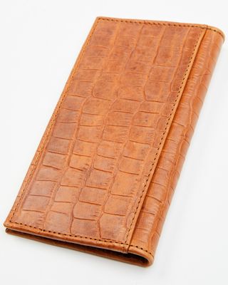 Cody James Men's Brown Embossed Croco Rodeo Leather Wallet
