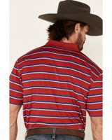 Wrangler 20X Men's Striped Short Sleeve Performance Polo Shirt