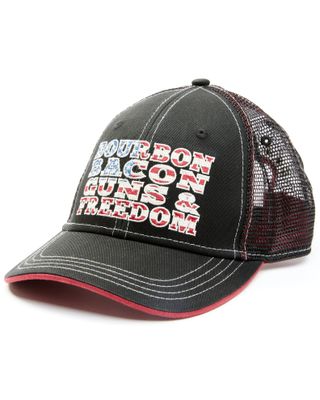 Cody James Men's Bourbon Bacon Guns & Freedom Mesh-Back Ball Cap