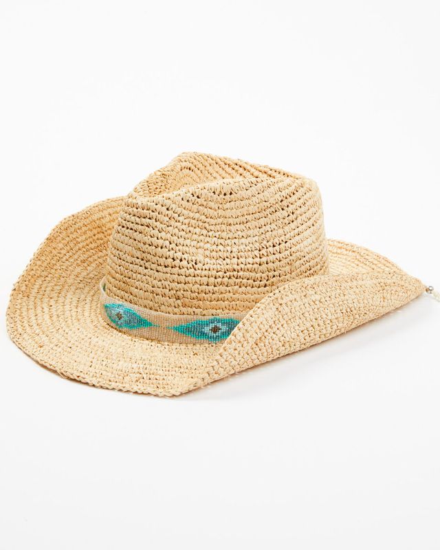 Nikki Beach Women's Mazatlan Straw Cowboy Hat