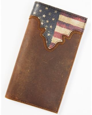 Cody James Men's Distressed Patriotic Checkbook Wallet