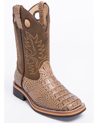Cody James Little Boys' Gator Print Western Boots - Broad Square Toe