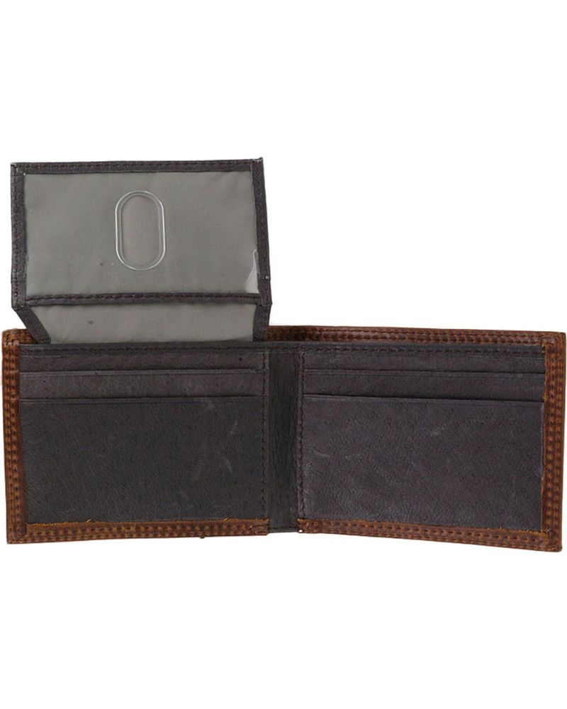 HOOey Men's Embossed Bi-fold Wallet