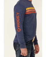 HOOey Men's Sunset Logo Stripe Long Sleeve T-Shirt