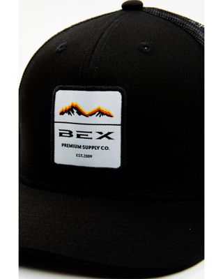 Bex Men's Black Raworth Mountain Patch Ball Cap