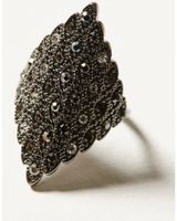 Shyanne Women's Enchanted Forest Pewter Diamond Statement Ring