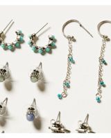 Shyanne Women's 6-Piece Turquoise Mini Hoops & Studs Earrings Set